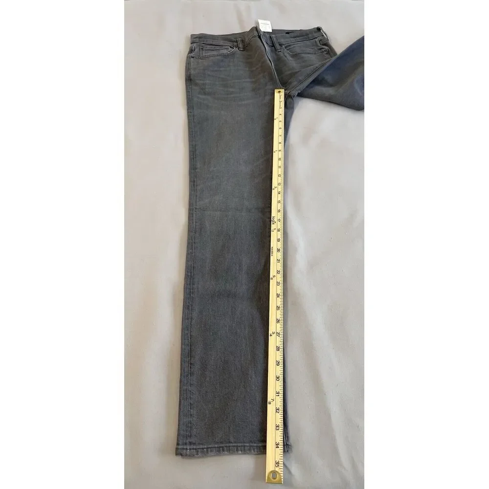 J Crew‎ Jeans Mens 32x34 Gray Flex Slim Straight Stretch Denim Mid Rise NWT